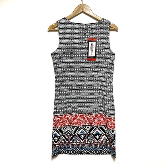 NWT MARIO SERRANI ITALY Women's shift dress, black/white pattern Sz 8 - Picture 5 of 6